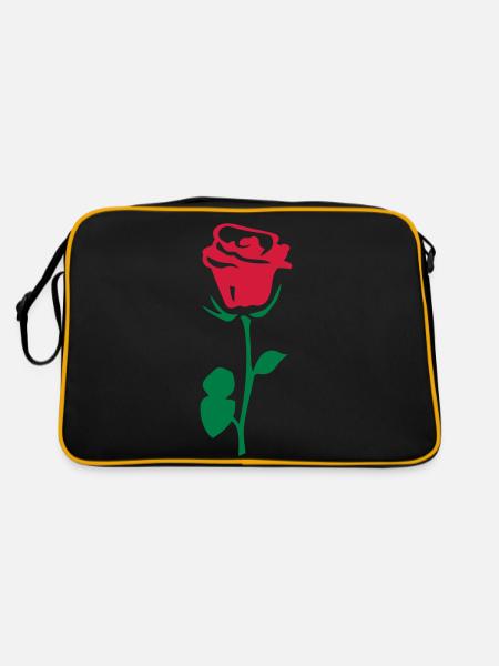 rose fleur 85 - Sac Retro - noir/or - Dos