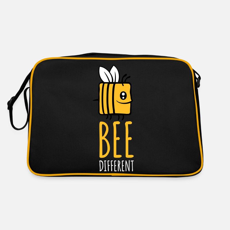 bee different Spruch Zitat Retro Tasche