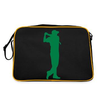 golf swing player player 210 - Retro Bag - black/gold - Back