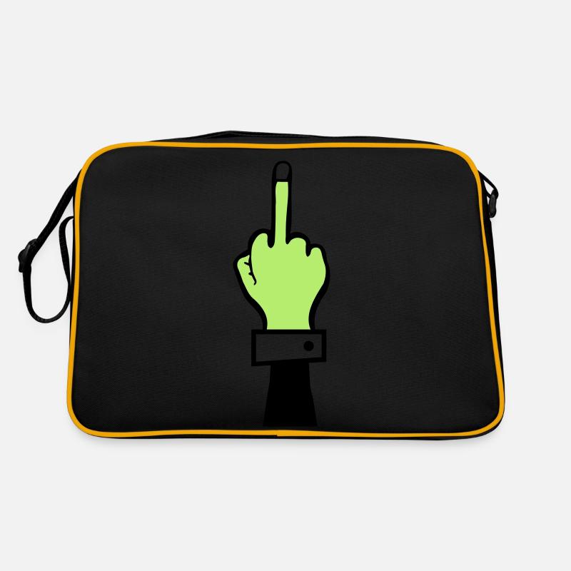 zombie hand mittelfinger Retro Tasche