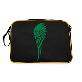 fluegel_links - Retro Tasche - Schwarz/Gold - Hinten