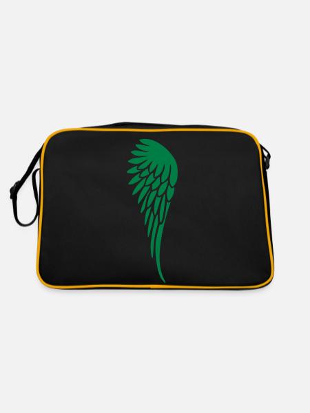 fluegel_rechts - Retro Tasche - Schwarz/Gold - Hinten