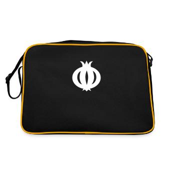 Runde Zwiebel - Retro Tasche - Schwarz/Gold - Hinten