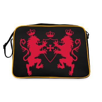 Loewen with the Knight Templar Cross Shield crown - Retro Bag - black/gold - Back