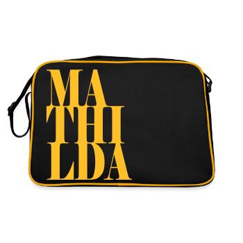Mathilda Nom Prénom Police moderne Word Art - Sac Retro - noir/or - Dos