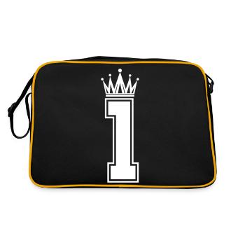 1 crown - Retro Bag - black/gold - Back