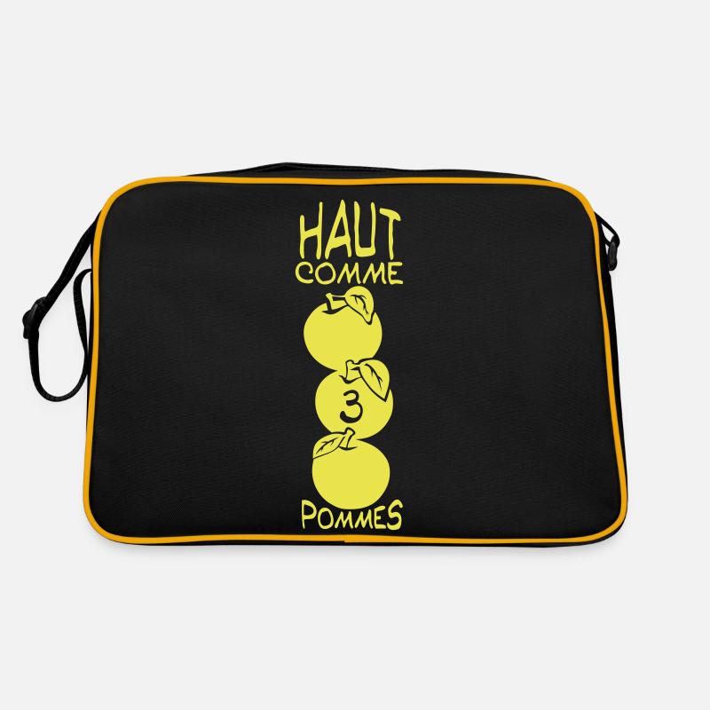 haut comme trois 3 pommes citation humour Sac Retro