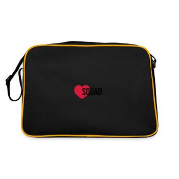 Squad Herz - Retro Tasche - Schwarz/Gold - Hinten