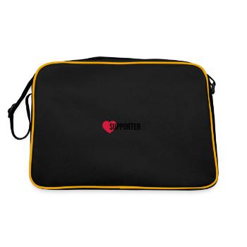 Cœur de supporter - Sac Retro - noir/or - Dos