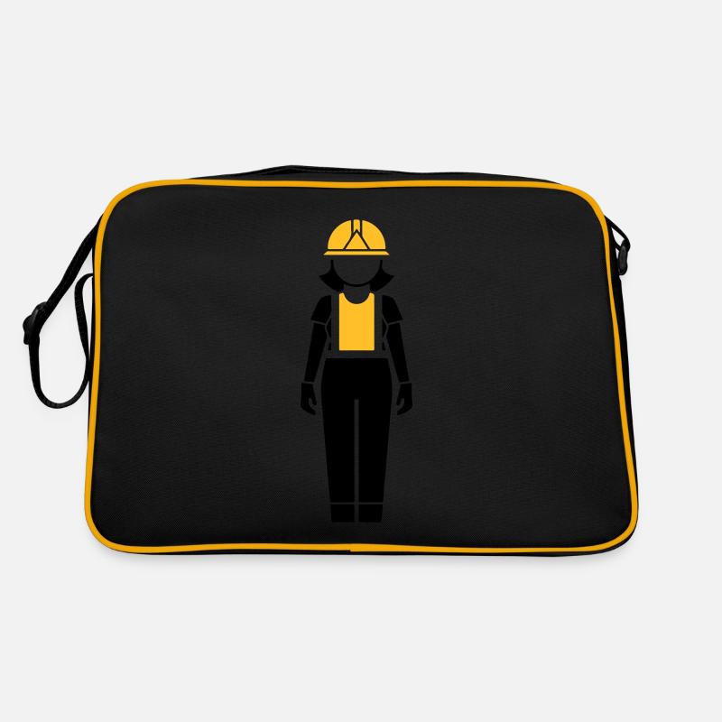 Construction Worker Woman Retro Bag