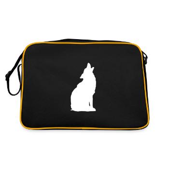 Howling Wolf - Retro Bag - black/gold - Back