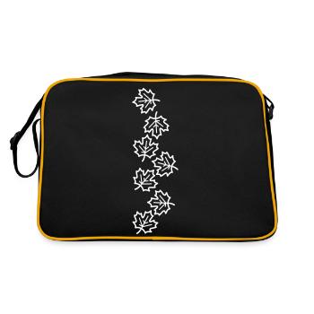 Feuille d’érable Automnal - Sac Retro - noir/or - Dos