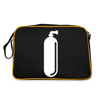 Oxygen diving symbol - Retro Bag - black/gold - Back