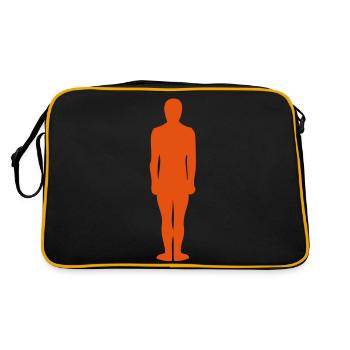 homme humain forme humaine silhouette - Sac Retro - noir/or - Dos
