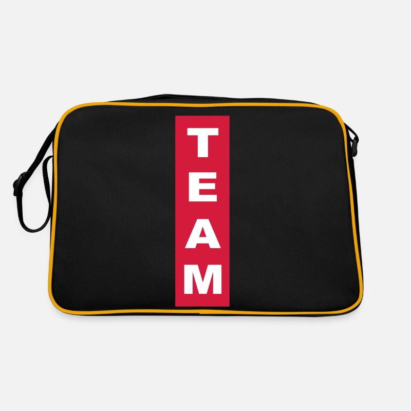 team - Retro Tasche - Schwarz/Gold
