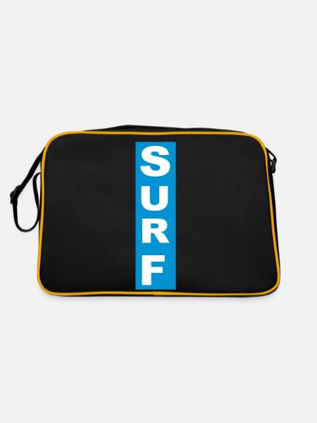 Surf - Retro Tasche - Schwarz/Gold