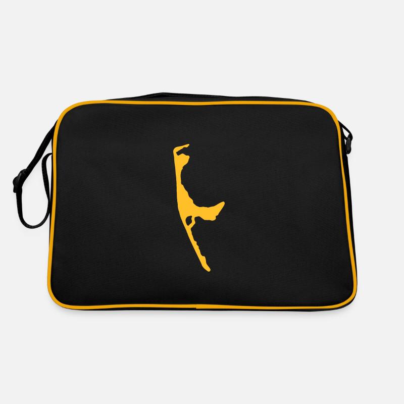 insel sylt - Retro Tasche - Schwarz/Gold