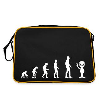 Alien Außeridrischer Sci-Fi – Evolution - Retro Tasche - Schwarz/Gold - Hinten