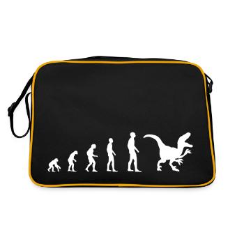 T-Rex – Evolution - Retro Tasche - Schwarz/Gold - Hinten