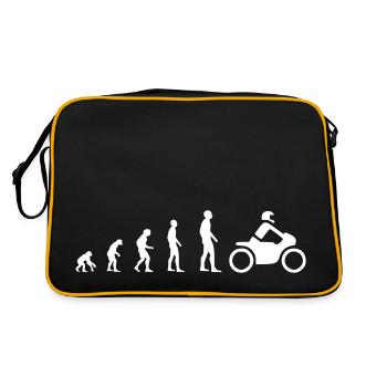 Motorrad – Evolution - Retro Tasche - Schwarz/Gold - Hinten