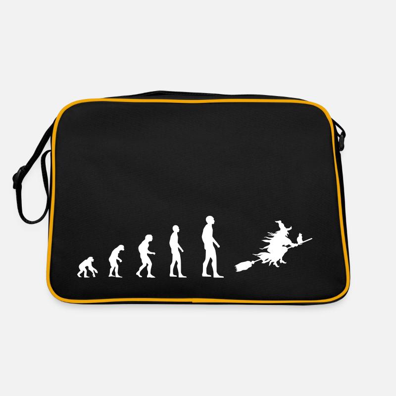 Hexe – Evolution - Retro Tasche - Schwarz/Gold
