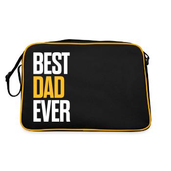 Bester Vater - Retro Tasche - Schwarz/Gold - Hinten