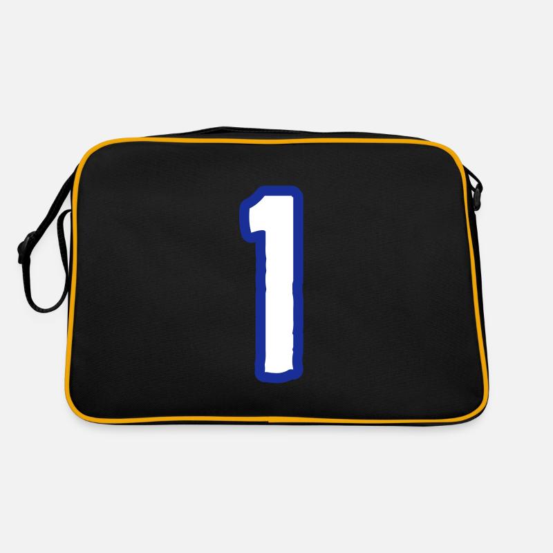 1 Zahl Symbol Retro Tasche
