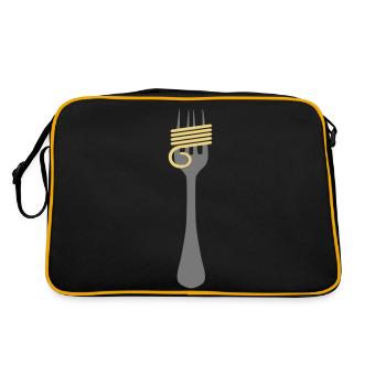 Spaghetti - Retro Tasche - Schwarz/Gold - Hinten