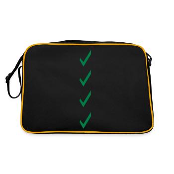 check - check mark - tick - Retro Bag - black/gold - Back