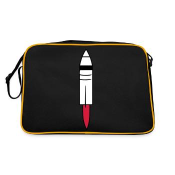Vecteur de vol spatial spatial de fusée spatiale - Sac Retro - noir/or - Dos