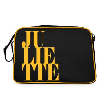 Juliette Nom Prénom Police moderne Word Art - Sac Retro - noir/or - Dos