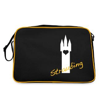 straubing - Retro Tasche - Schwarz/Gold - Hinten
