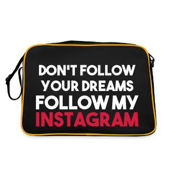 DO NOT FOLLOW YOUR DREAMS FOLLOW MY INSTAGRAM - Retro Bag - black/gold - Back