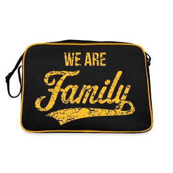 Nous sommes une famille (Famille Père Mère / Vintage / B) - Sac Retro - noir/or - Dos