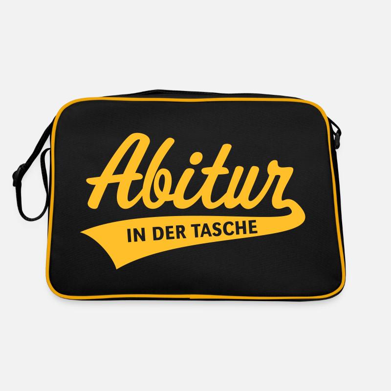 Abitur – In Der Tasche (Abiturient / Abi / White) - Retro Tasche - Schwarz/Gold