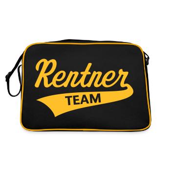 Rentner Team (Senioren Team / Gold) - Retro Tasche - Schwarz/Gold - Hinten