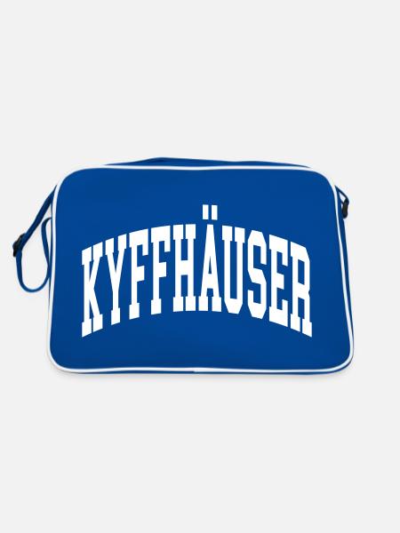 Kyffhäuser - Retro Tasche - Blau/Weiß - Hinten