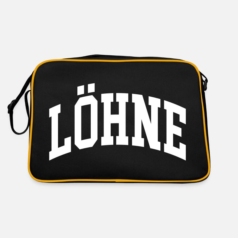 Löhne - Retro Tasche - Schwarz/Gold