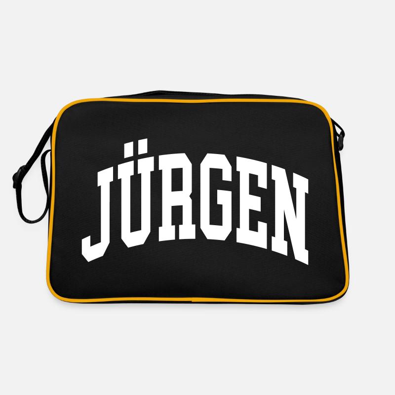 Jürgen - Retro Tasche - Schwarz/Gold