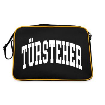 Türsteher - Retro Tasche - Schwarz/Gold - Hinten