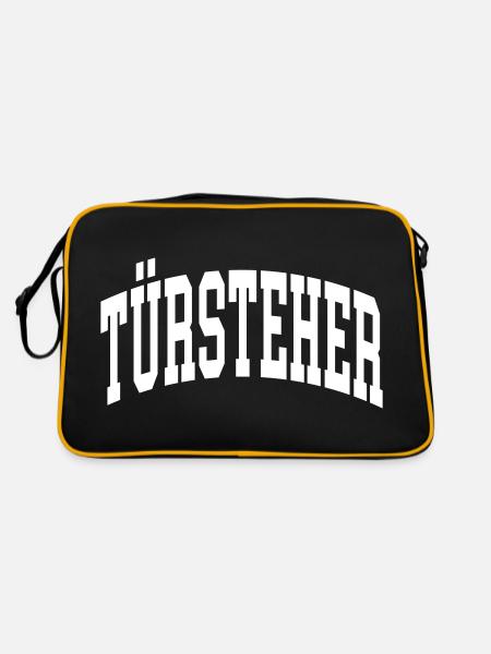 Türsteher - Retro Tasche - Schwarz/Gold - Hinten