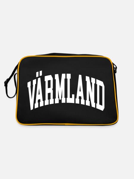Värmland - Retro Tasche - Schwarz/Gold - Hinten