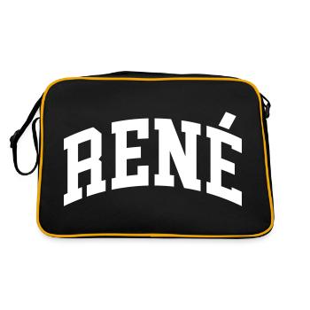 René - Retro Tasche - Schwarz/Gold - Hinten