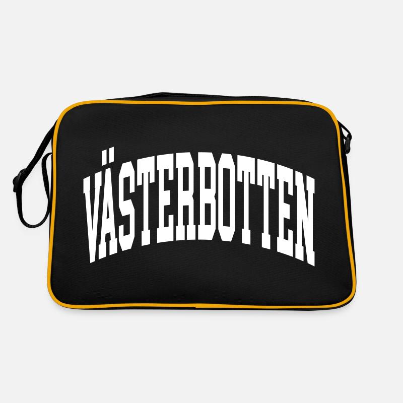 Västerbotten - Retro Tasche - Schwarz/Gold