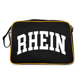 Rhein - Retro Tasche - Schwarz/Gold - Hinten