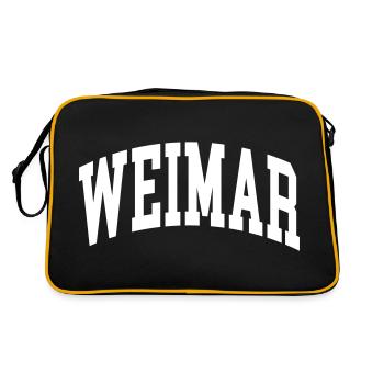 Weimar - Retro Tasche - Schwarz/Gold - Hinten