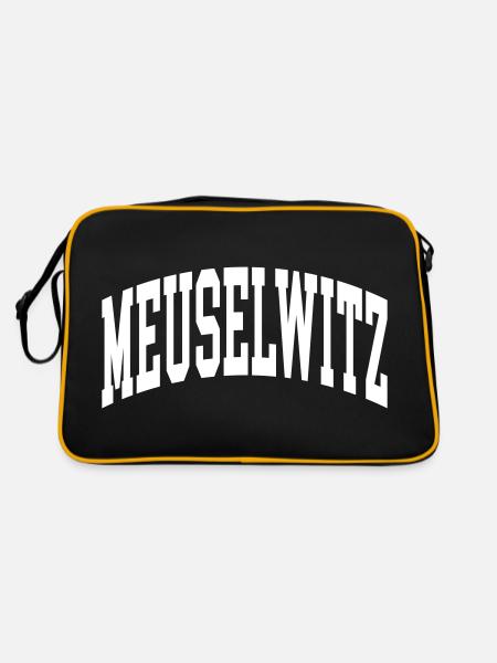 Meuselwitz - Retro Tasche - Schwarz/Gold - Hinten