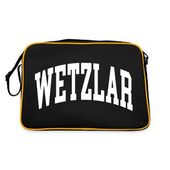 Wetzlar - Retro Tasche - Schwarz/Gold - Hinten