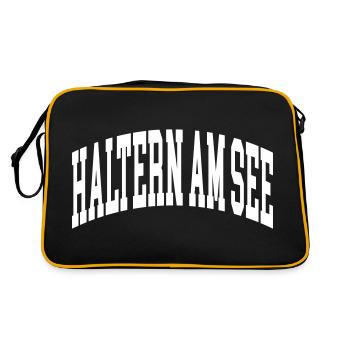 Haltern am See - Retro Tasche - Schwarz/Gold - Hinten