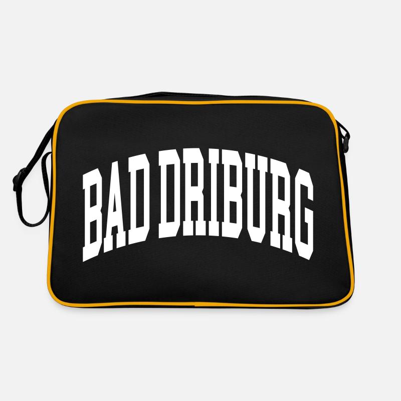 Bad Driburg - Retro Tasche - Schwarz/Gold